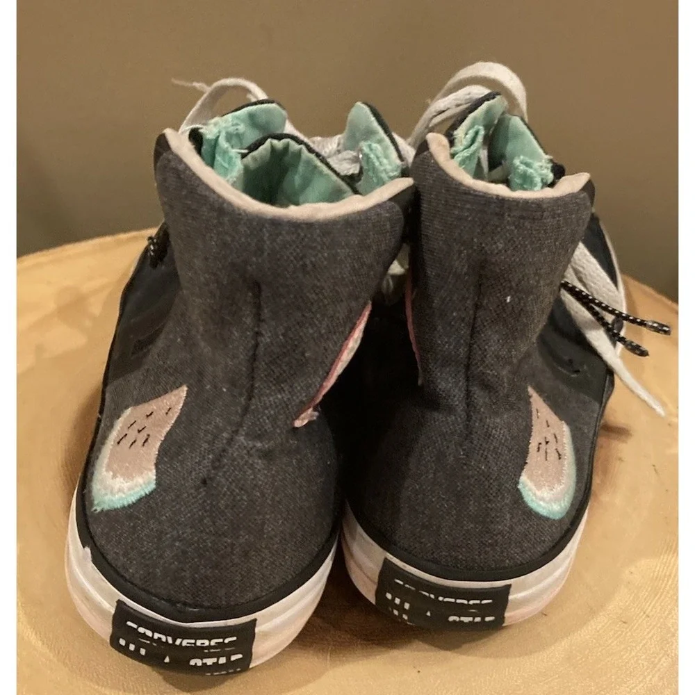 Converse All Star Chuck Taylor Watermelon Black High Top Sneakers Zip‎  Size 6